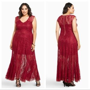Torrid Scalloped Lace Maxi Dress